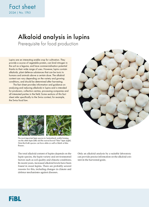 Alkaloid analysis in lupins