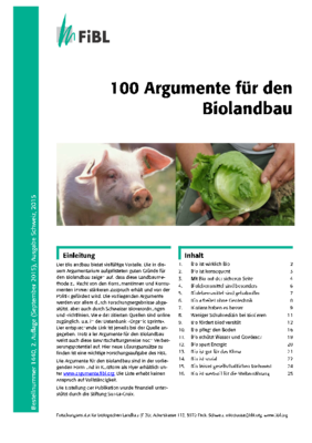 Cover 100 Argumente für den Biolandbau