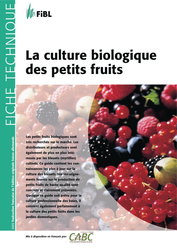 Cover La culture biologique des petits fruits