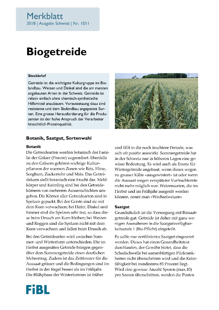 Cover: Biogetreide