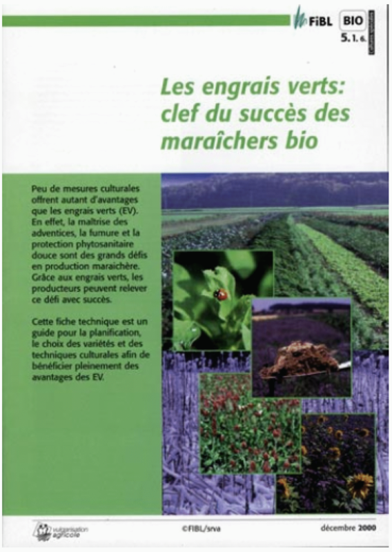 Cover: Les engrais verts, clef du succès en maraîchage biologique