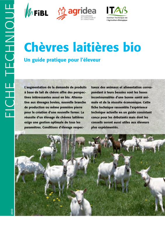 Cover: Chèvres laitières bio