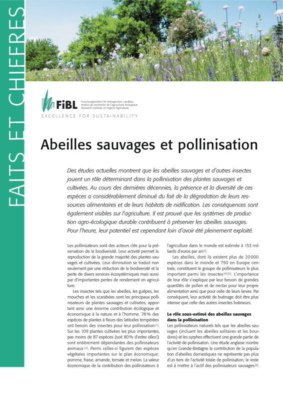 Cover: Abeilles sauvages et pollinisation