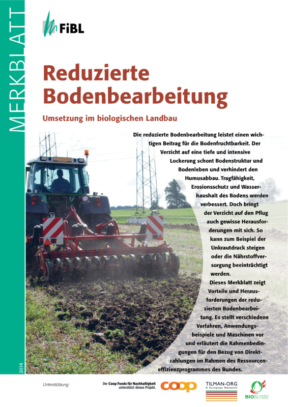 Cover: Reduzierte Bodenbearbeitung