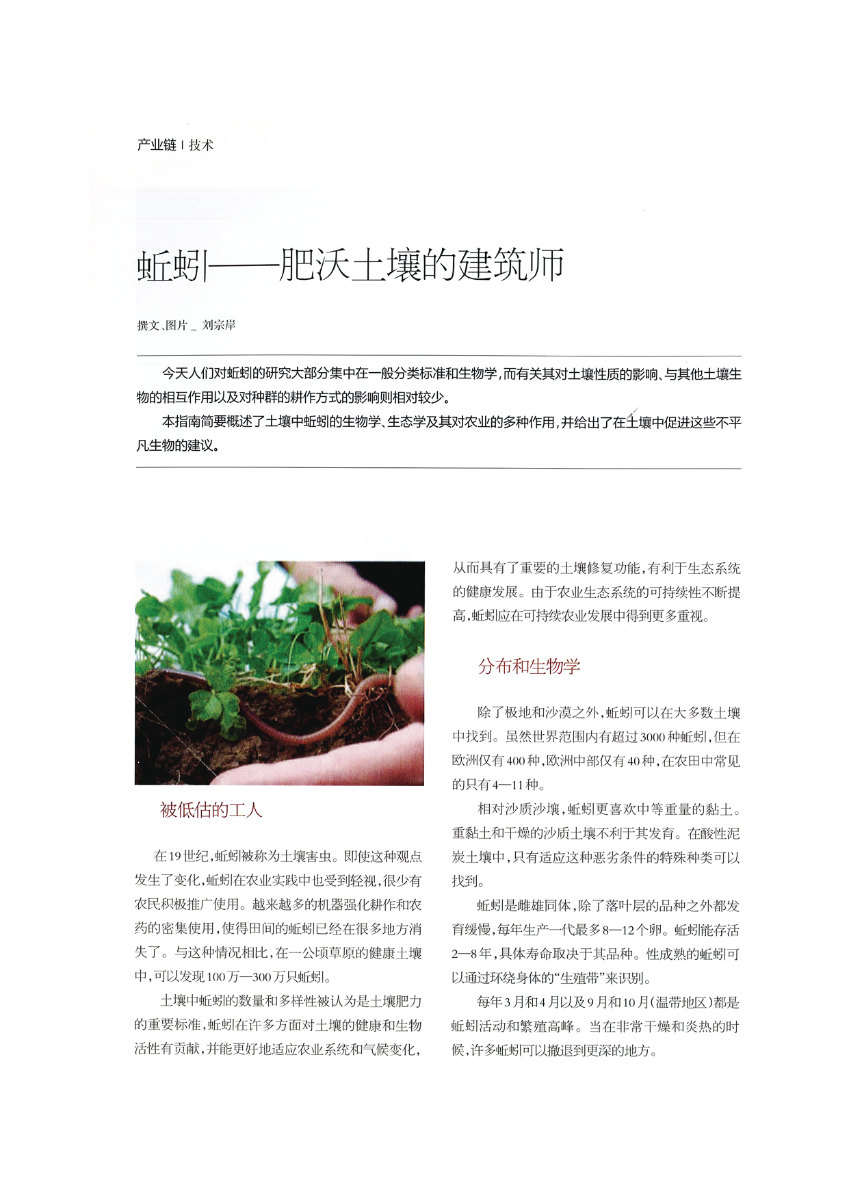 Cover: Earthworms – Architects of fertile soils (Chinese)
