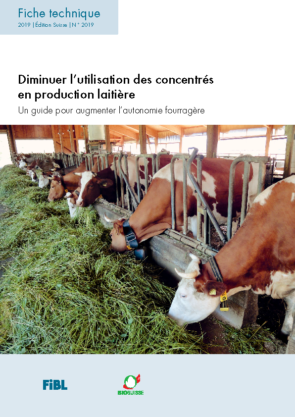 Cover: Diminuer l’utilisation des concentrés en production laitière