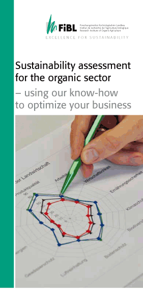 Cover Flyer Sustainability assessment for the organic sector