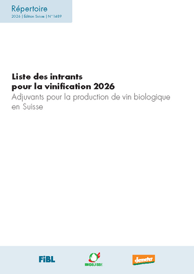 Cover: Liste des intrants pour la vinification 2026.