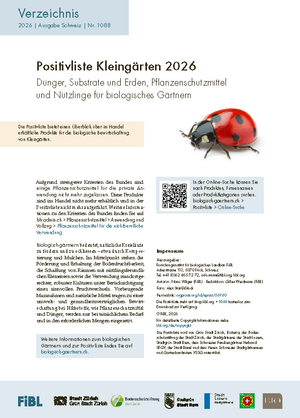 Positivliste Kleingärten 2026