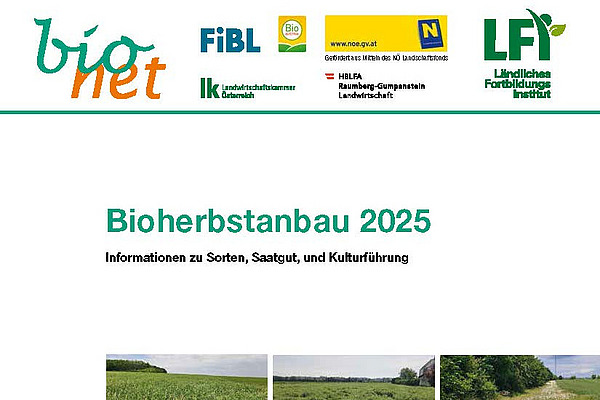 Cover der Broschüre Bioherbstanbau 2025.