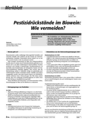 Pestizidrückstände im Biowein: Wie vermeiden?