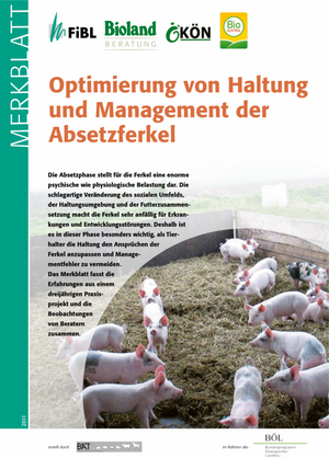 Optimierung von Haltung und Management der Absetzferkel