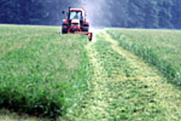 Traktor auf dem Acker