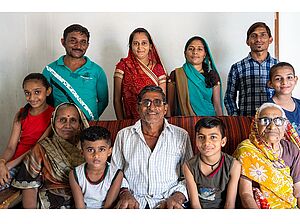 Kamal Chand Namdev and his family