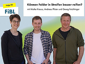 Eine Frau und zwei Männer.