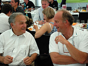 Otto Stich in conversation with Martin Ott, FiBL Foundation Council President since 2007.