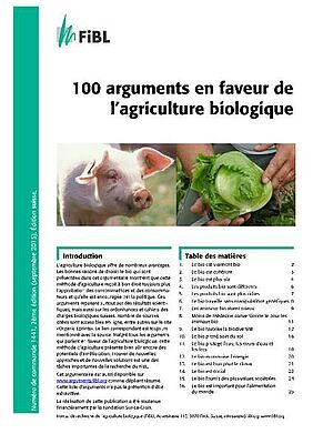Couverture 100 arguments en faveur de l'agriculture biologique