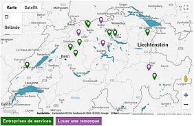 Carte Google Maps de la Suisse.