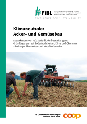 Cover Flyer "Klimaneutraler Acker- und Gemüsebau"