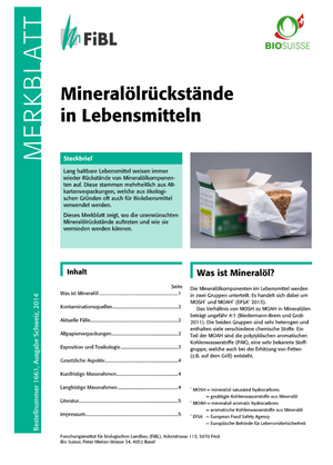 Mineralölrückstände in Lebensmitteln