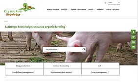 Screenshot der Organic Farm Knowledge