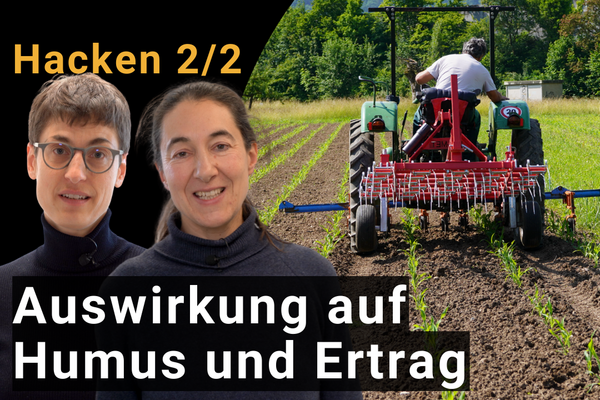 Im Vordergrund die beiden beteiligten Forscherinnen, im Hintergrund eine Hackmaschine.