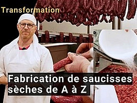 Thumbnail d'une vidéo montrant le boucher et la charcuterie.