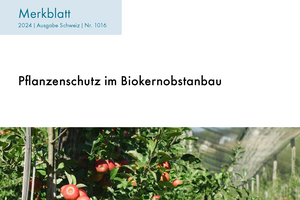 Cover Merkblatt Pflanzenschutz im Biokernobstanbau 