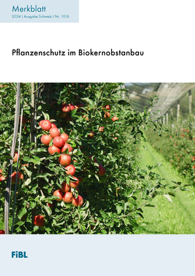 Cover Merkblatt Pflanzenschutz im Biokernobstanbau 