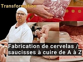 Thumbnail d'une vidéo sur laquelle on voit le boucher et la charcuterie.