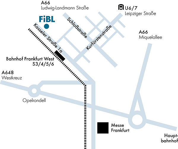 Plan d’accès du FiBL Allemagne