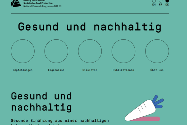 Screenshot Website "Gesund und nachhaltig"