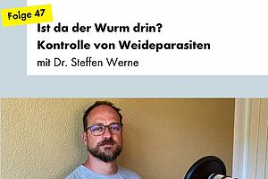 Titel der Folge mit Foto von Steffen Werne am Mikrofon