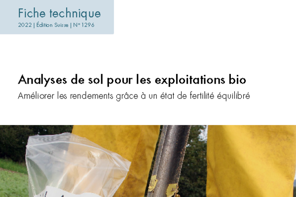 Cover Analyses de sol pour les exploitations bio