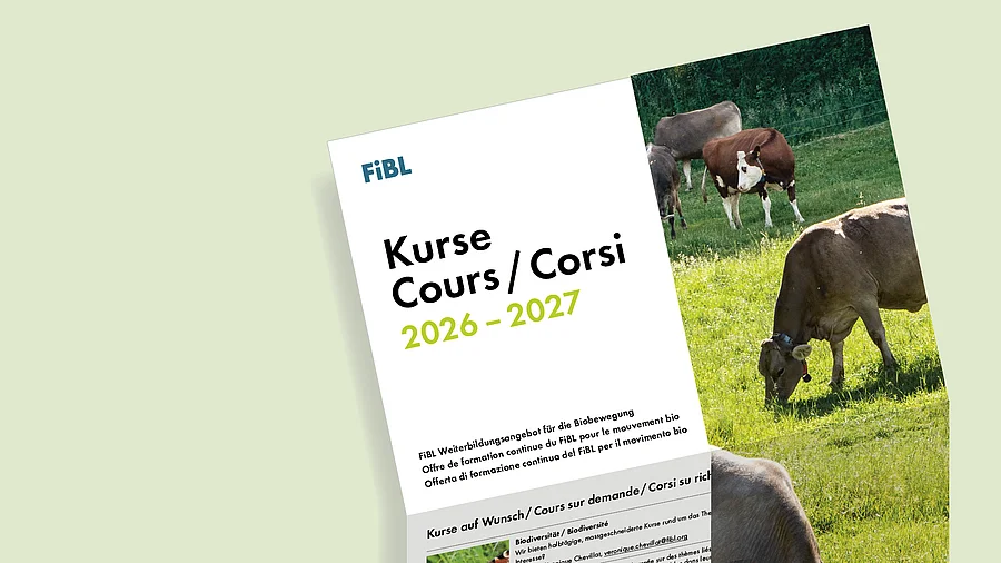 Cover des FiBL-Kurskalenders 2026-2027.