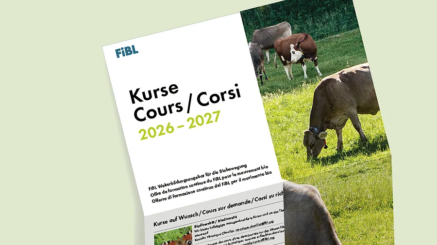 Cover des FiBL-Kurskalenders 2026-2027.