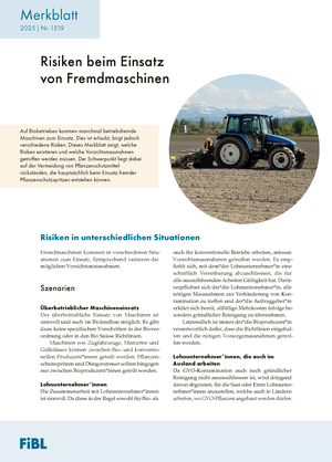 Risiken beim Einsatz von Fremdmaschinen