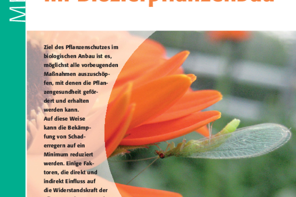 Cover Merkblatt zum Pflanzenschutz im Biozierpflanzenbau