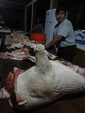 A cook preparing lunch