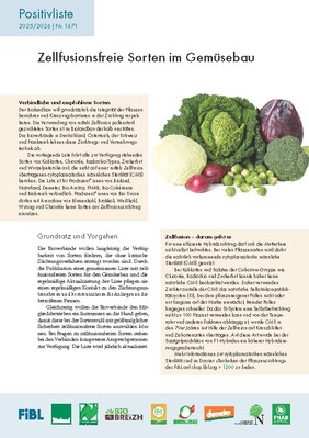Cover Zellfusionsfreie Sorten im Gemüsebau