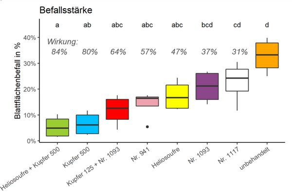 Grafik zur Befallsstärke