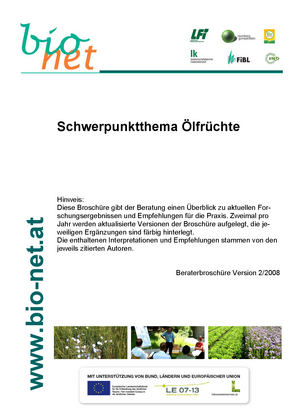 Schwerpunktthema Ölfrüchte