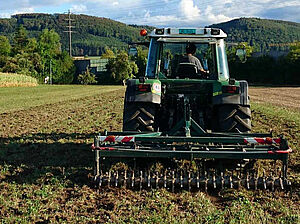 Kunstwiesenumbruch mit Grubber