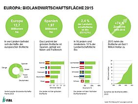 Grafik: Biolandwirtschaftsfläche 2015