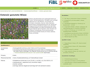Capture d'écran du site web d'Agrinatur.