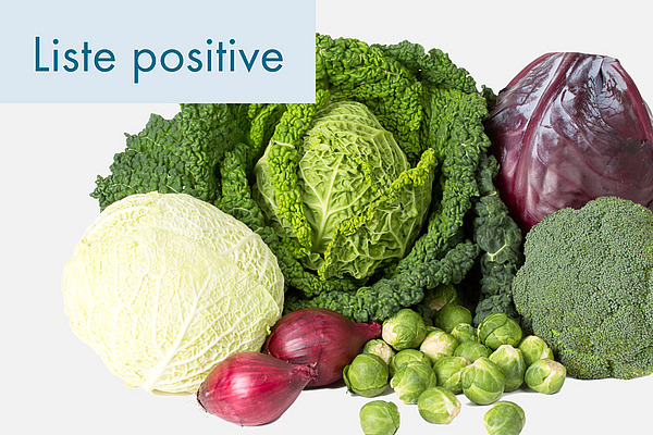 Différentes variétés de légumes.