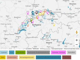 Interactive maps of research trial networks