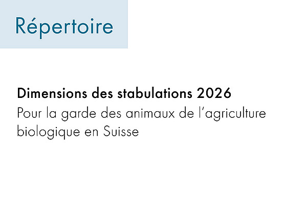 Cover: Dimensions des stabulations 2026.