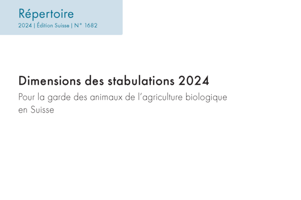 Cover: Dimensions des stabulations 2024