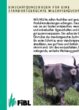 Einschätzungsbogen für eine standortgerechte Milchviehzucht (Schweiz)
